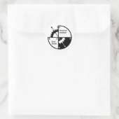 時間旅行の技術研究所ステッカー ラウンドシール (バッグ)