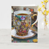 時間旅行者と茶会の時間 カード (黄色い花)