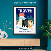 時間旅行者は枠を外されるか枠を囲んだ ポスター