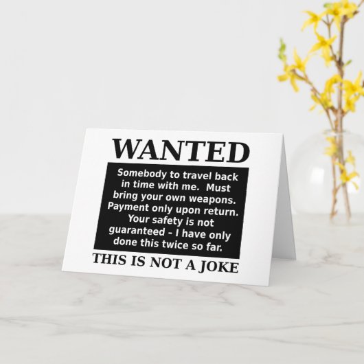 時間旅行遅れてバースデー・カードのおもしろいなユーモア カード (黄色い花)