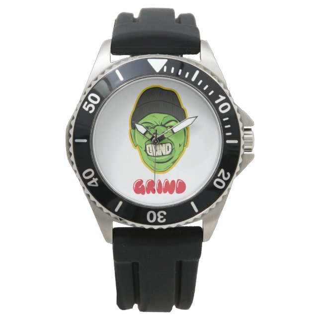 時間時計を挽く 腕時計 (正面)