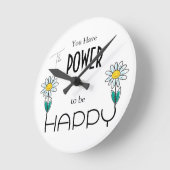 時間時計を通して幸せになる力 ラウンド壁時計 (傾斜)
