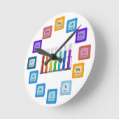 時間時計科学 ラウンド壁時計 (傾斜)