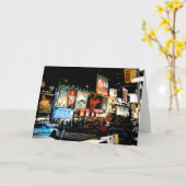 時間正方形NYCニューヨークシティの空白のな挨拶状 カード (黄色い花)