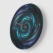 時間歪曲のデジタル芸術の柱時計 ラージ壁時計 (傾斜)