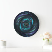 時間歪曲のデジタル芸術の柱時計 ラージ壁時計 (ホーム)