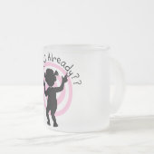 時間歪曲50の既にTシャツおよびギフト フロストグラスマグカップ (正面右)