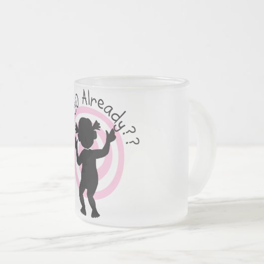 時間歪曲50の既にTシャツおよびギフト フロストグラスマグカップ (正面右)