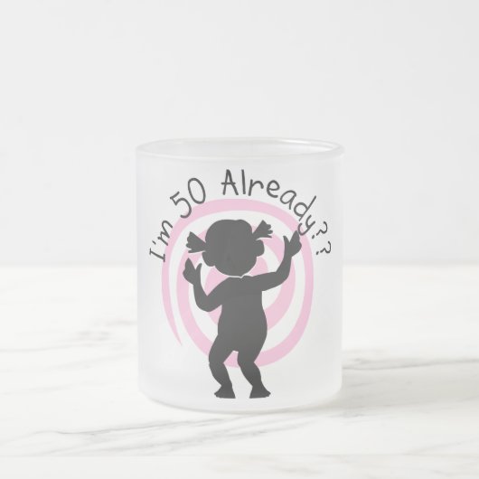 時間歪曲50の既にTシャツおよびギフト フロストグラスマグカップ (中央)