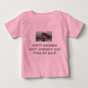 時間汚れたおむつの得られません ベビーTシャツ