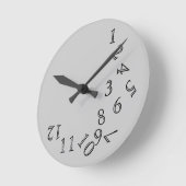 時間番号熱狂するラウンドクロック ラウンド壁時計 (傾斜)