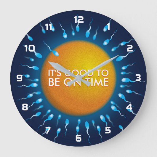 時間科学を学ぶことは良い ラージ壁時計 (正面)