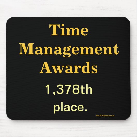 時間管おもしろい理ジョークマウスパッド マウスパッド (正面)