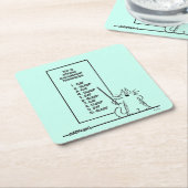 時間管理 スクエアペーパーコースター (アングル)