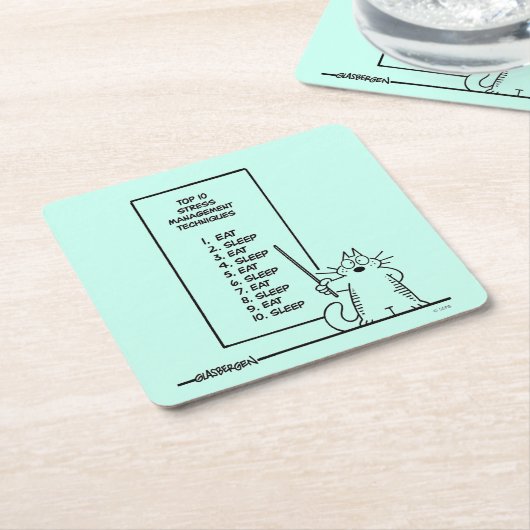 時間管理 スクエアペーパーコースター (アングル)