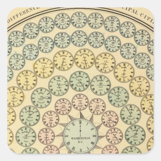 時間表 スクエアシール (正面)