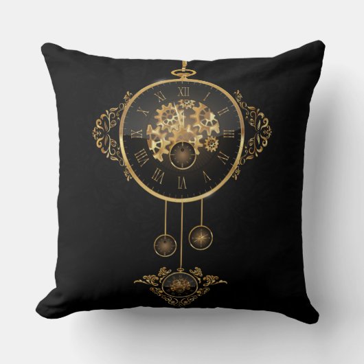 時間装飾枕 クッション (正面)