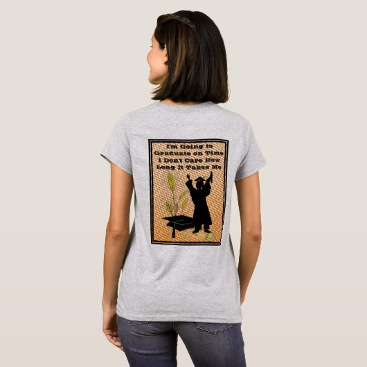 時間通りに卒業する Tシャツ (裏面フル)