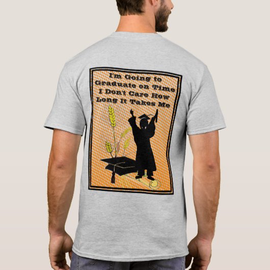 時間通りに卒業する Tシャツ (裏面)