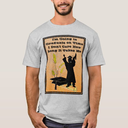 時間通りに卒業する Tシャツ (正面)