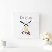 時間通りに来る スクエア壁時計 (ホーム)