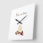 時間通りに来る スクエア壁時計 (傾斜)