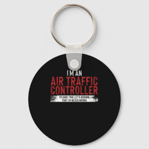時間通りに航空管制官に連絡救する キーホルダー