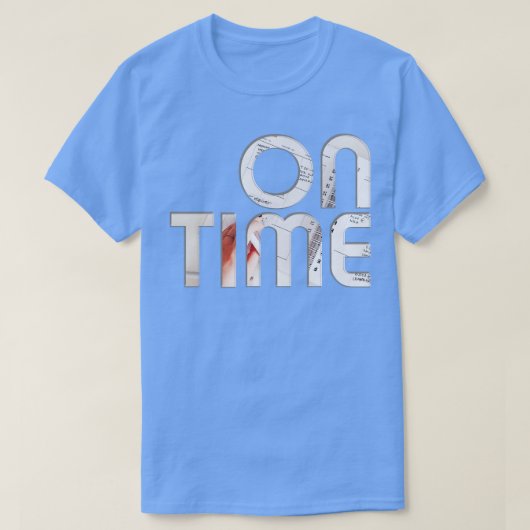 時間通りに Tシャツ (デザイン正面)