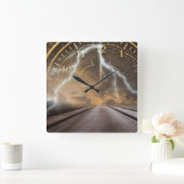 時間門脈渦異常 スクエア壁時計 (ホーム)