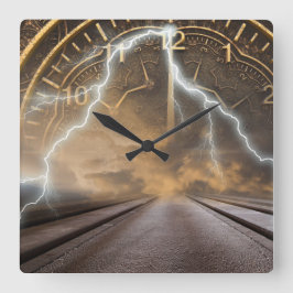 時間門脈渦異常 スクエア壁時計