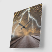 時間門脈渦異常 スクエア壁時計 (傾斜)