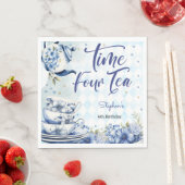 時間4お茶、4歳の誕生日子供へ スタンダードランチョンナプキン (インサイチュ)