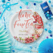 時間4お茶、4歳の誕生日子供へ ペーパープレート (パーティー)