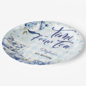 時間4お茶、4歳の誕生日子供へ ペーパープレート (アングル)