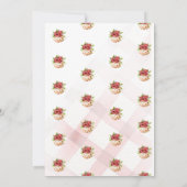 時間4お茶、4歳の誕生日子供へ 招待状 (裏面)