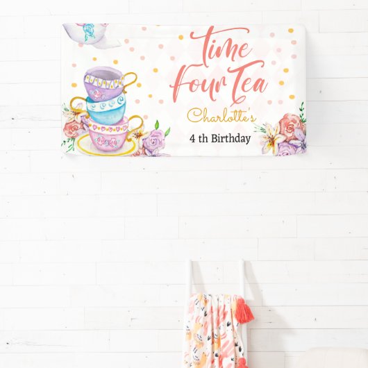 時間4お茶、4番目のお茶の誕生日 横断幕 (インサイチュ)