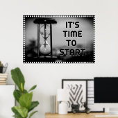 「時間」の壁前向きアートのポスター ポスター (ホームオフィス)