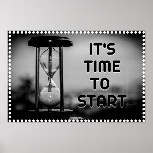 「時間」の壁前向きアートのポスター ポスター (正面)