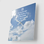 時間… スクエア壁時計 (傾斜)