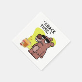 時間！ – 動物 – おもしろいコーヒー – クッキー スタンダードカクテルナプキン (角)