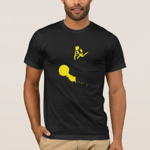 時間(電気黄色)からの人 Tシャツ