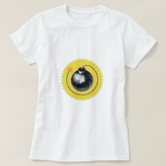 時限爆弾が爆発する Tシャツ (デザイン正面)