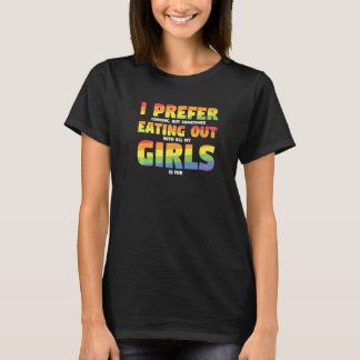 時食べ々私の女の子はおもしろいLGBT Tシャツ
