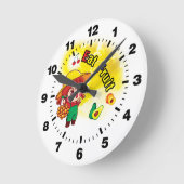 時食べの果実 ラウンド壁時計 (傾斜)