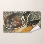 時食べ物を与え間だ！ バスタオルセット (ハンドタオル)