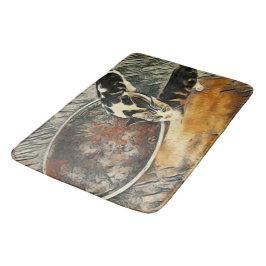 時食べ物を与え間だ！ バスマット