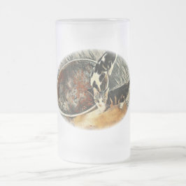 時食べ物を与え間だ！ フロストグラスビールジョッキ