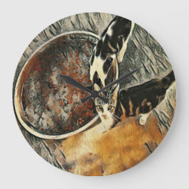 時食べ物を与え間！ ラージ壁時計