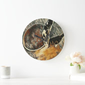 時食べ物を与え間！ ラージ壁時計 (ホーム)