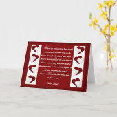 時2つの精神… ヴィクトル・ユーゴーの引用文の挨拶状 カード (黄色い花)